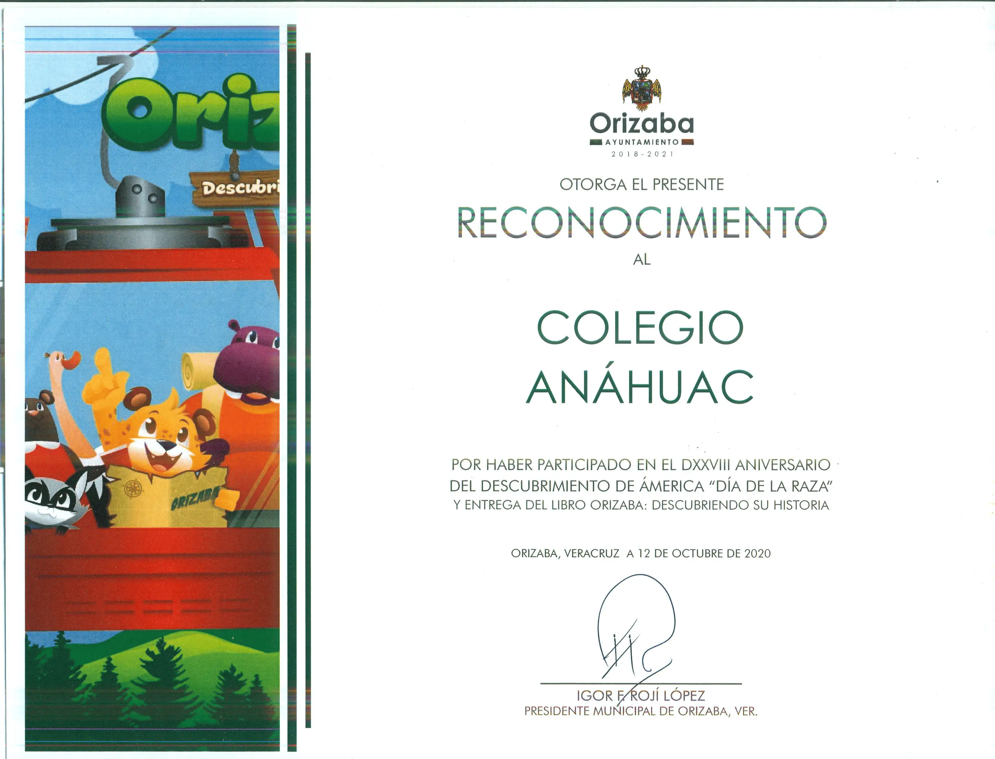 Participacion en el aniversario del 'descubrimiento de america'