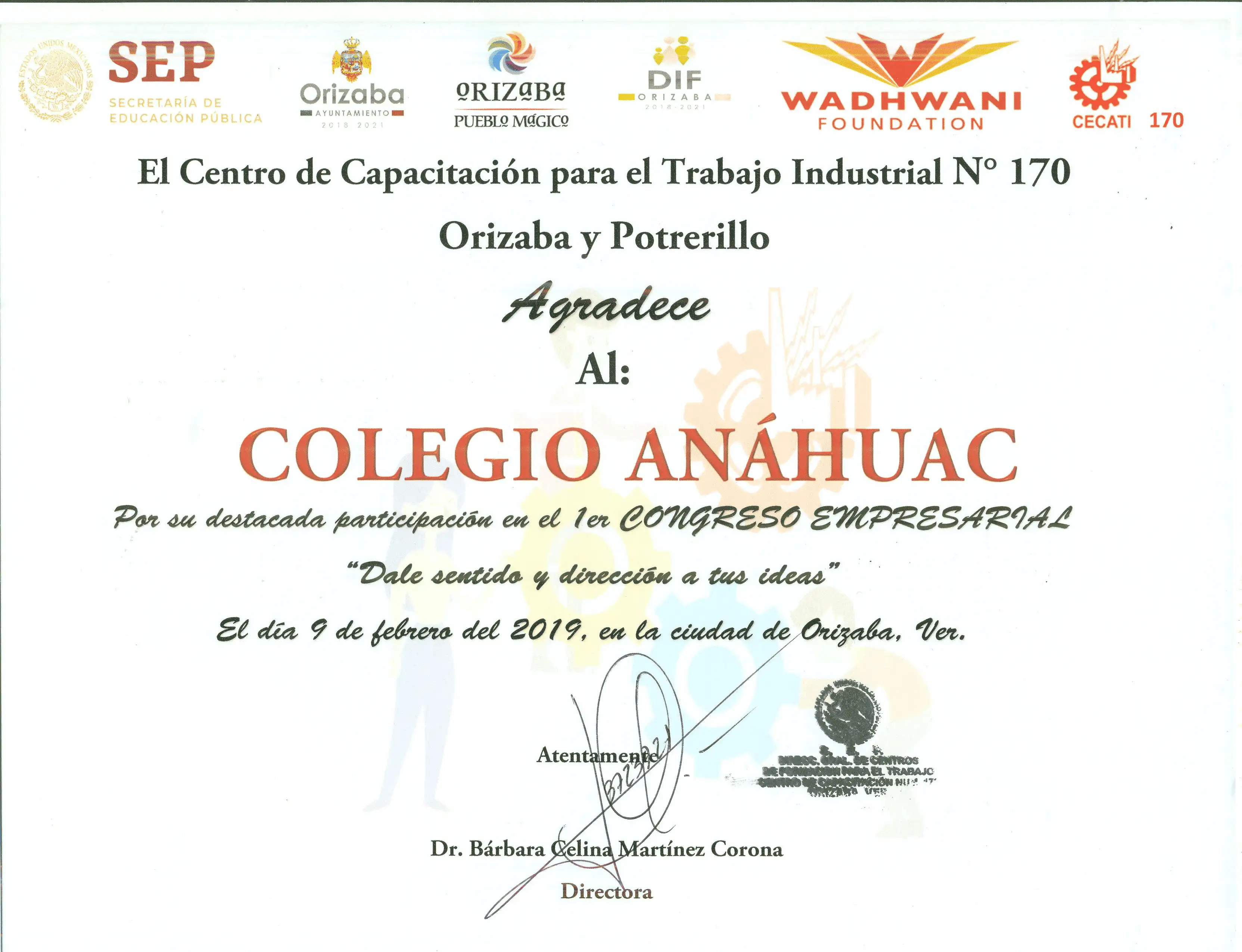 Participación en el congreso empresarial
