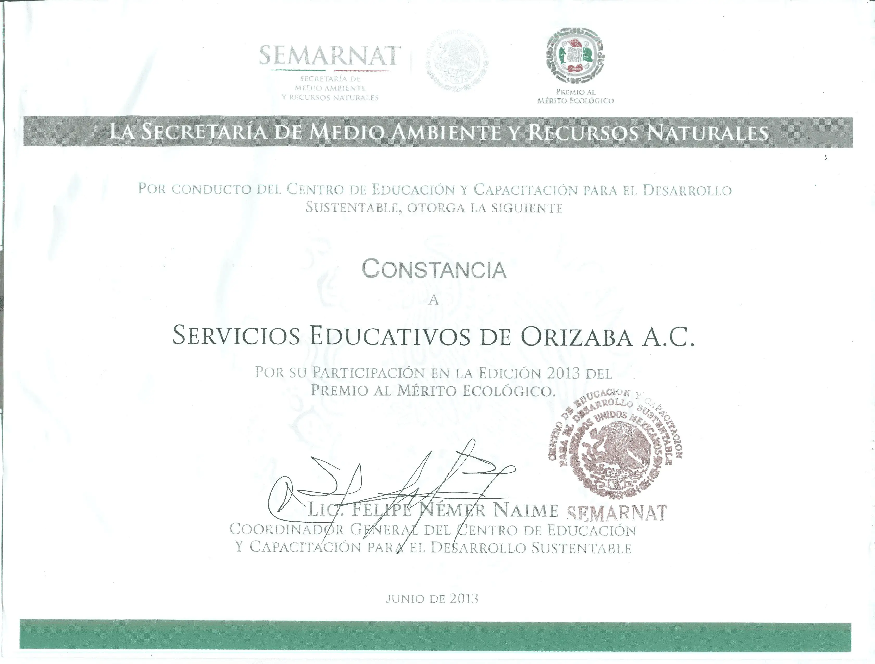 Premio al Mérito Ecológico