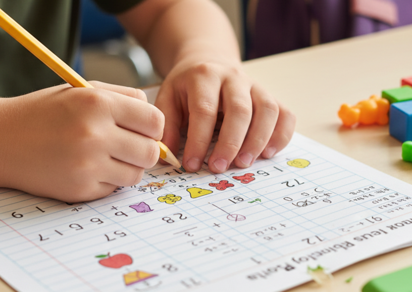 Estudiante resolviendo problemas de cálculo mental